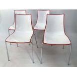 SCAB ZEBRA BICOLORE CHAIRS, a set of 4, by Luisa Battaglia, 83cm H. (4)