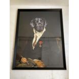 PORTRAIT OF SIR WOOF, framed and glazed, 106cm high, 82cm.