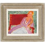 HENRI MATISSE, Jeune Femme, singed in the plate, off set lithograph, vintage French frame, 20.5cm