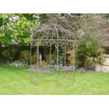 ARCHITECTURAL GARDEN PERGOLA, Regency style, oxides metal, 300cm x 225cm x 225cm.