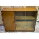SIDE CABINET BY B & S GOODMAN LTD, 76cm H x 99cm x 27cm, circa 1960, walnut with door and two