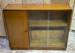 SIDE CABINET BY B & S GOODMAN LTD, 76cm H x 99cm x 27cm, circa 1960, walnut with door and two