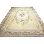 FINE SAVONNERIE DESIGN AUBUSSON NEEDLEPOINT CARPET, 426cm x 300cm.