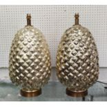 JULIAN CHICHESTER CONTESSA TABLE LAMPS, a pair, each 61cm H, in an antiqued finish. (2)