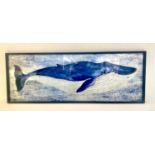 CONTEMPORARY SCHOOL, study of a whale, print, framed and glazed, 44cm x 120cm.