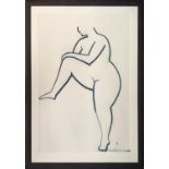 MARTIN PIPER, 'Nude Study', pastel, 83cm x 58cm, signed and framed.