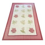 AUBUSSON BOTANICAL DESIGN RUG, 244cm x 154cm.