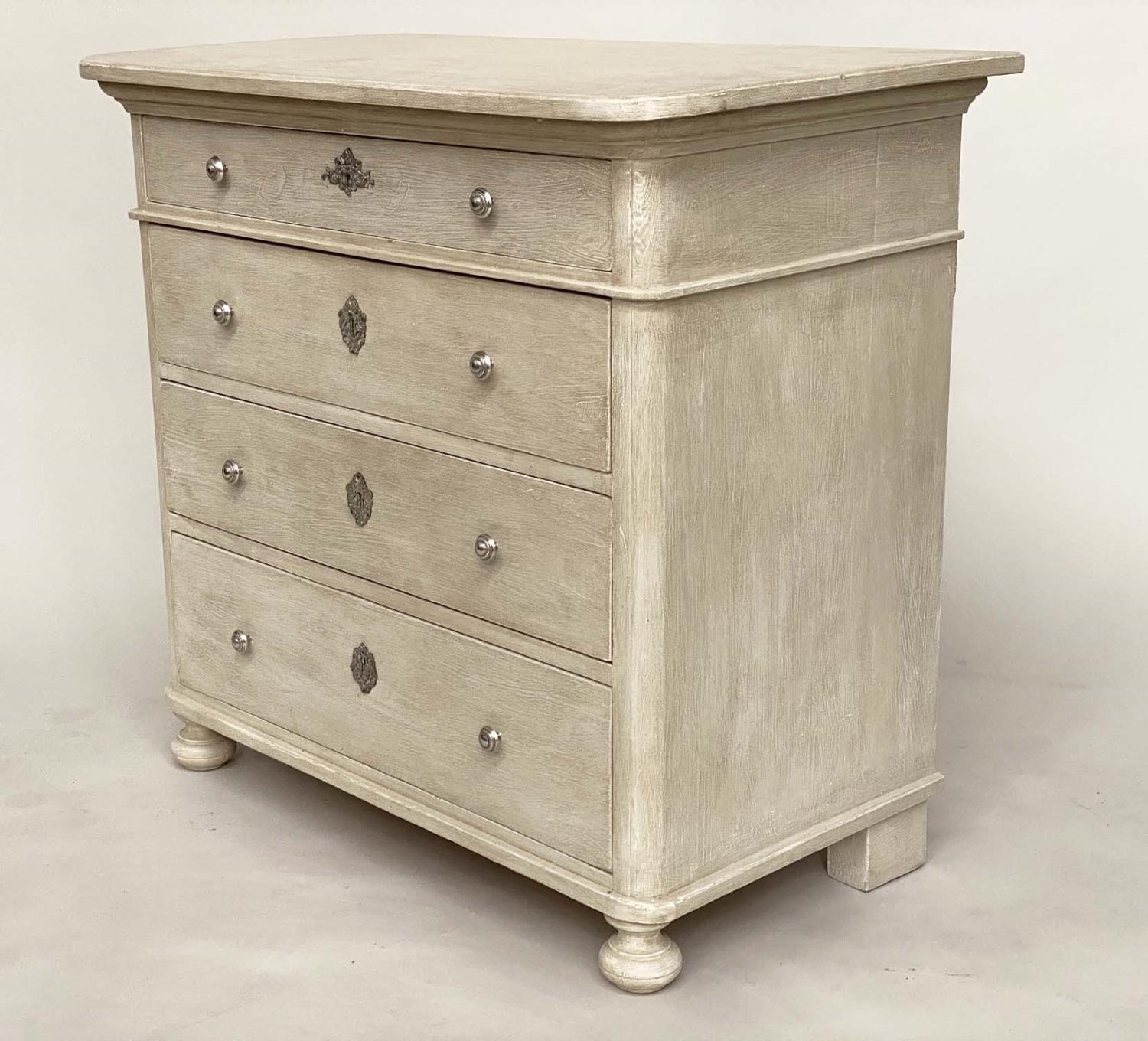 COMMODE, 19th century French Napoleon III traditionally grey painted and silvered metal mounted with - Image 3 of 7