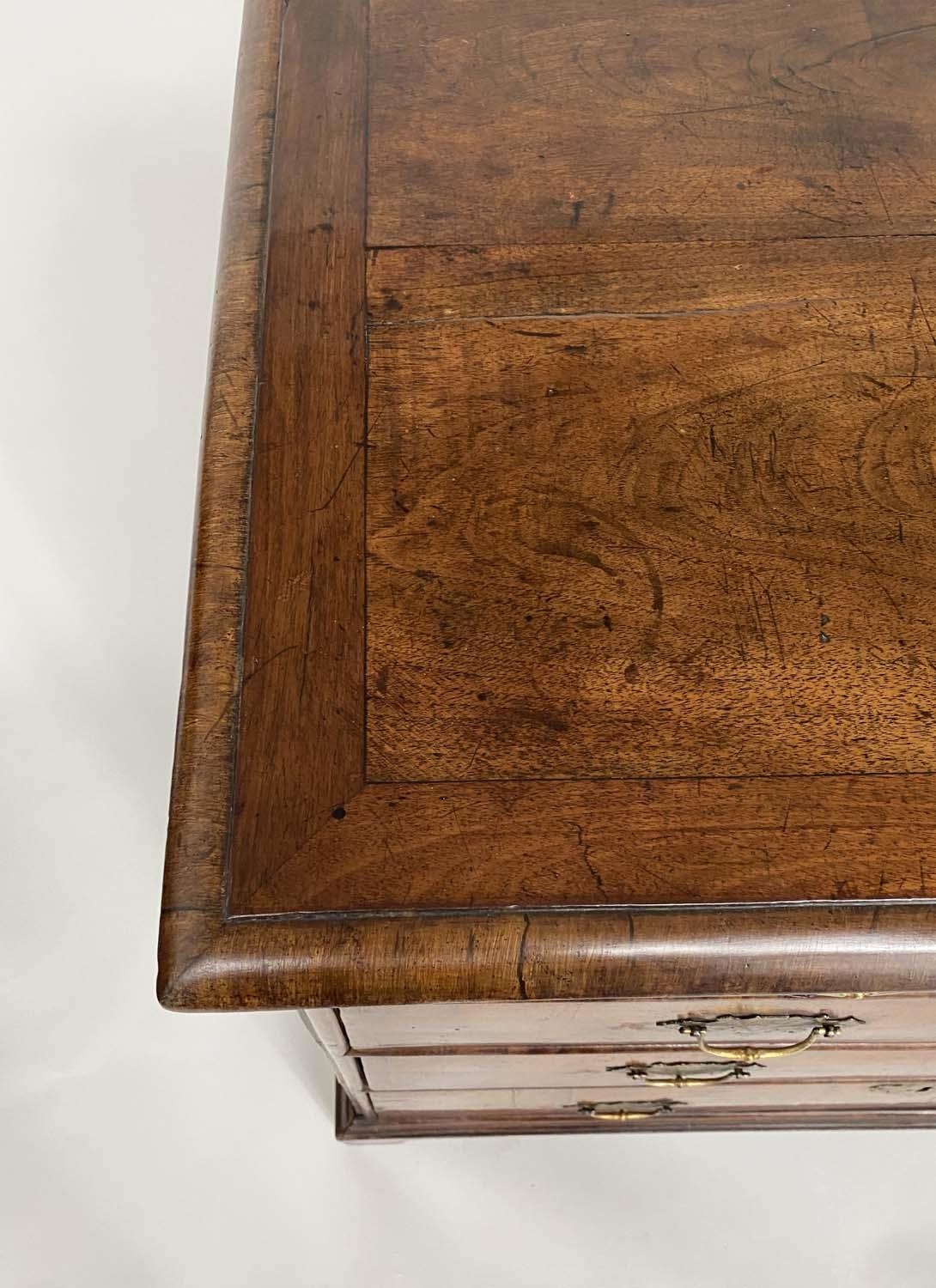 CHEST, early 18th century English Queen Anne figured walnut and crossbanded with two short above - Image 2 of 8