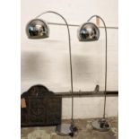 FLOOR LAMPS, a pair, 1960s Italian style, 162cm H. (2)