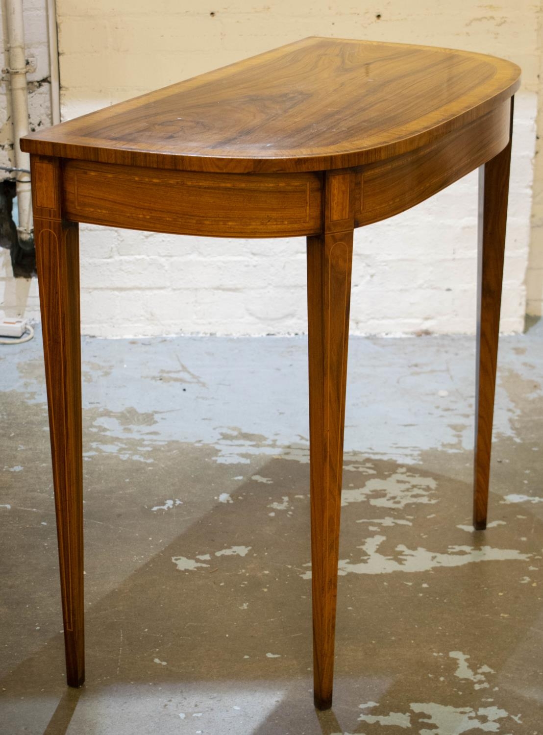 SIDE TABLE, 81cm H x 90cm x 46cm, 20th century George III style rosewood and satinwood banded with D - Image 2 of 4