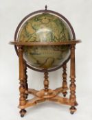 TERRESTRIAL GLOBE ON STAND, antique style rotating and revolving, on stand, 112cm H.