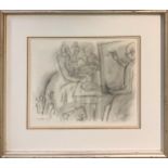 HENRI MATISSE, 'Artist, girl and flowers', lithograph, 25cm x 30cm, signed and numbered in plate,
