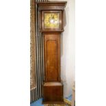 LONGCASE CLOCK, 207cm H x 56cm W x 30cm D, George III oak and mahogany with brass face, inscribed