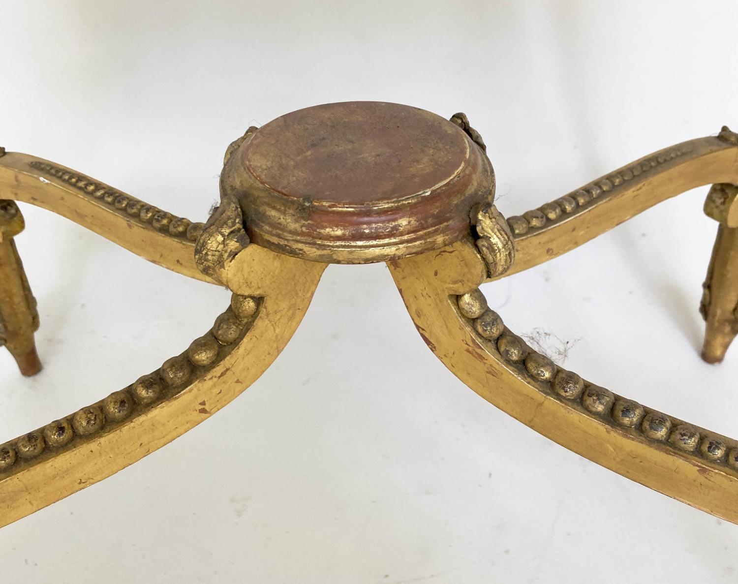 CENTRE TABLE, 19th century Italian, giltwood and gesso, with shell and C scroll decoration, marble - Image 4 of 11