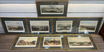 LITHOGRAPHS OF THE CRIMEAN WAR, a set of eight, uniformly mounted and framed, largest 78cm x