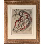 MARC CHAGALL, 'Hagar in the desert', lithograph, 35cm x 25cm, framed, published verve, Mourlot 1960.