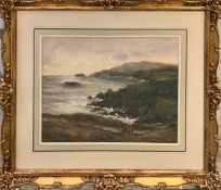 JOHN SHEARSMITH, 'Coastal view Guernsey' watercolour, 27cm x 36cm, signed, framed.