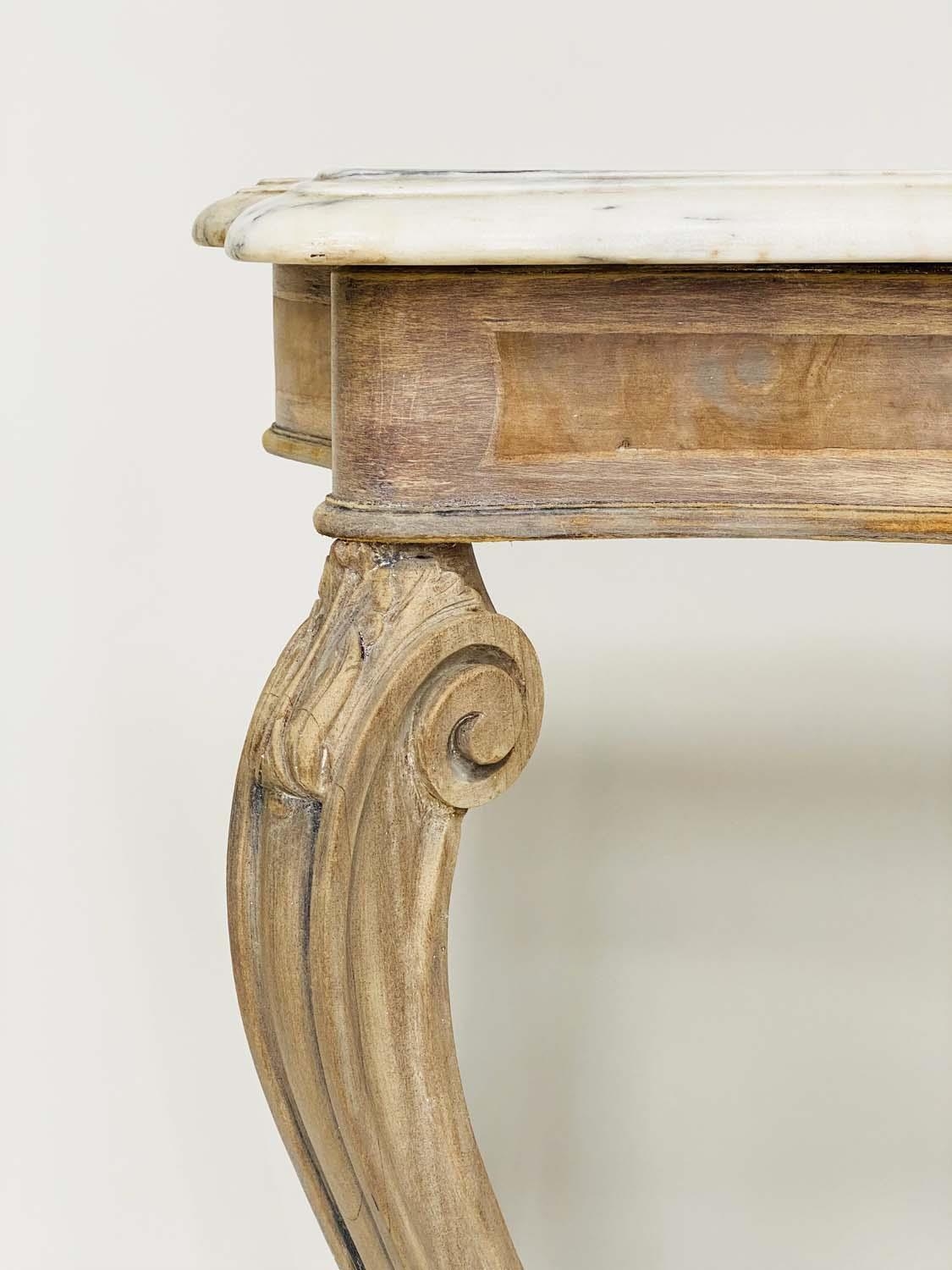 CONSOLE TABLE, French, Louis XV style of serpentine outline with marble top, 110cm W x 76cm H x 45cm - Image 5 of 5