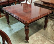 DINING TABLE, 113cm W x 79cm H x 320cm L, fully extended with four leaves, Victorian style