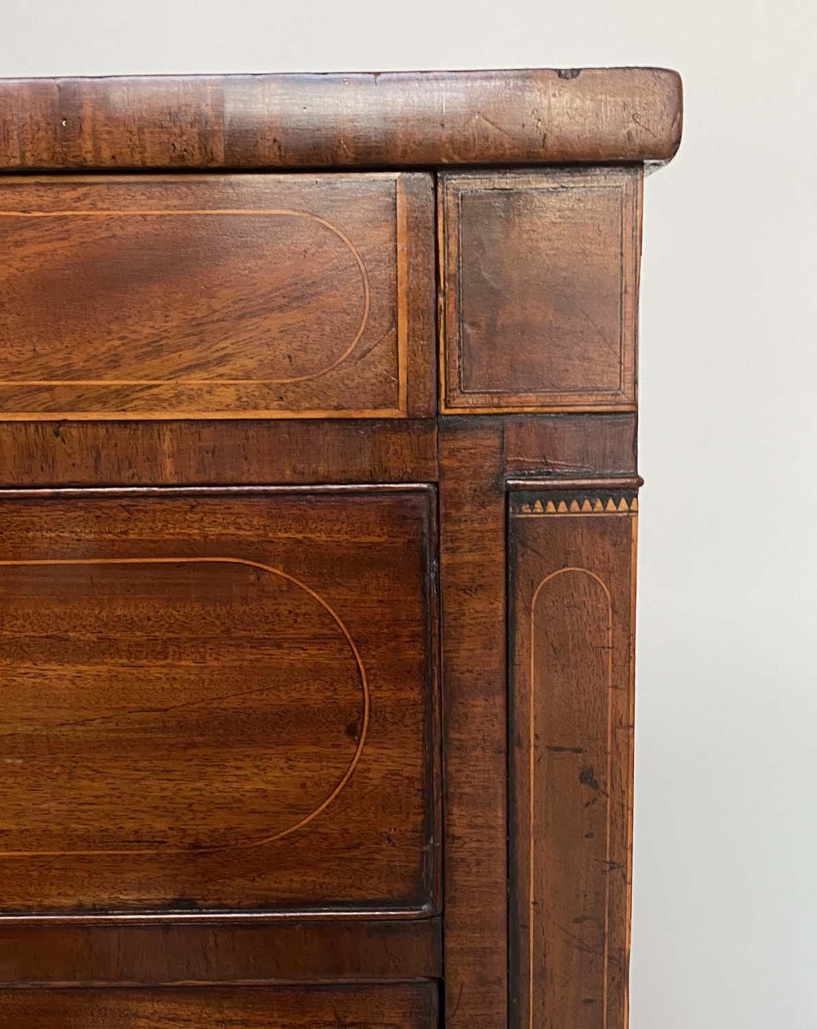 SCOTTISH HALL CHEST, early 19th century flamed mahogany of adapted shallow proportions with two - Image 7 of 7