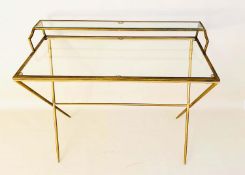 WRITING DESK, 87cm high, 95cm wide, 42cm deep, 1960s French style, glass and gilt metal.
