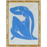 HENRI MATISSE, Blue Nude, signed in the plate, lithograph, 1960 Les Grandes Gouaches decoupees, faux