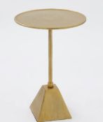 MARTINI TABLES, a pair, gilt finish, 60cm H x 40cm W. (2)