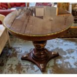 CENTRE TABLE, 91cm x 75cm H, mahogany with gilt mounts.