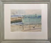 CHARLES HOWARD (1922-2007), St Ives Harbour, water colour, 30cm x 41cm, signed framed.