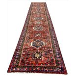 PERSIAN HERIZ LONG RUNNER, 402cm x 82cm.