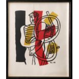 FERNAND LEGER (1881-1955), 'Le cycliste', lithograph on Arches paper, 67cm x 50cm, signed in the