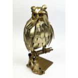 GERARD BOUVIER (French b.1942), a cutlery sculpture of a owl, 22cm H. (Subject to ARR - see Buyers