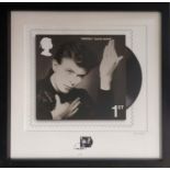 DAVID BOWIE, 'Heroes - Helden limited edition Royal mail presentation', 31cm x 28cm, framed.