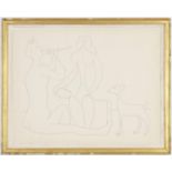 AFTER PABLO PICASSO, Nude with tambourine, Suite: Les Dessins D’Antibes De Pablo Picasso, Lithograph