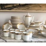 DINNER SERVICE, English Fine Bone China Wedgwood 'Ascot', eight place, nine piece setting, approx 82