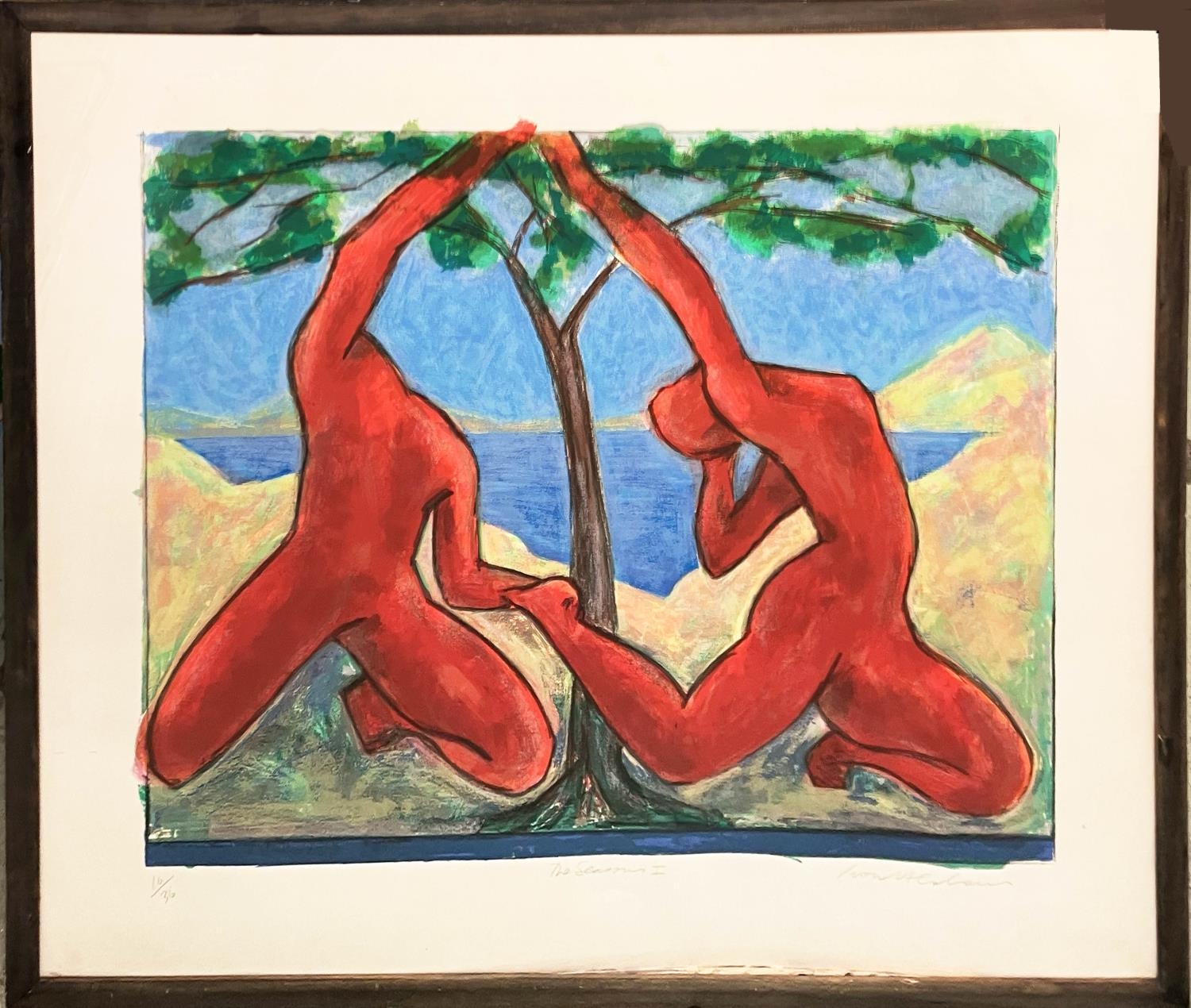IVOR ABRAHAMS RA (1935-2015) 'The Seasons I' screenprint, 120cm x 139cm (sheet) signed, titled and