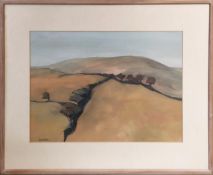 MICHAEL J PRAED, 'Warm hillshades 95', pastel scene signed lower left, 40.5cm x 28cm, framed and