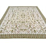 PORTUGUESE NEEDLEPOINT CARPET, 335cm x 305cm.