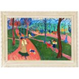 ANDRE DERAIN, Hyde Park lithograph, 39cm x 59cm, framed. (Subject to ARR - see Buyers Conditions)