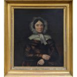 19TH CENTURY SCHOOL, Portrait of a woman', oil on canvas, 74cm x 59cm, framed.