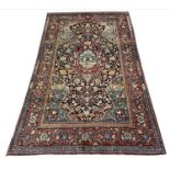 ANTIQUE ISPHAHAN RUG, 235cm x 139cm.