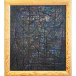 ANTHONY STAYNES (1922-1998) 'Village by Night', oil on canvas, 80cm x 64cm, framed.