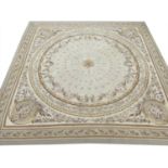 AUBUSSON NEOCLASSICAL DESIGN RUG, 250cm x 230cm.