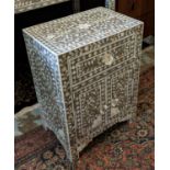 CABINET, 43cm W x 30cm D x 60cm H, mother of pearl.