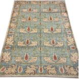 ARTS AND CRAFTS DESIGN CARPET, 356cm x 248cm, C. F.A. Voysey inspired.