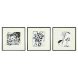 MARC CHAGALL, a set of three, original lithographs 1957, ref: Mourlot.