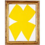 ELLSWORTH KELLY, 'Yellow', original lithograph, printed by Maeght 1958, vintage French frame, 28cm x