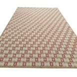 DIAMOND DESIGN NEEDLEPOINT CARPET, 275cm x 185cm.