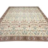 FINE PICTORIAL PORTUGUESE NEEDLEPOINT CARPET, 350cm x 295cm.